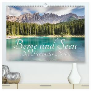 Berge und Seen – Die Perlen der Natur (hochwertiger Premium Wandkalender 2024 DIN A2 quer), Kunstdruck in Hochglanz von Major,  Maik