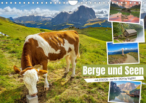 Berge und Seen, mit Zitaten – nur für Dich by VogtArt (Wandkalender 2023 DIN A4 quer) von VogtArt