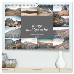 Berge und Sprüche zur Motivation und Inspiration (hochwertiger Premium Wandkalender 2024 DIN A2 quer), Kunstdruck in Hochglanz von Meutzner,  Dirk