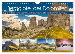 Berggipfel der Dolomiten (Wandkalender 2024 DIN A4 quer), CALVENDO Monatskalender von VogtArt,  VogtArt