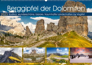 Berggipfel der DolomitenAT-Version (Wandkalender 2023 DIN A2 quer) von VogtArt