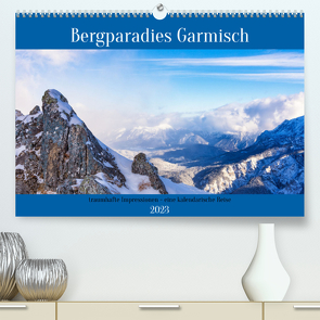 Bergparadies Garmisch – traumhafte Impressionen (Premium, hochwertiger DIN A2 Wandkalender 2023, Kunstdruck in Hochglanz) von Rosier (Videografic),  Thomas