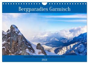 Bergparadies Garmisch – traumhafte Impressionen (Wandkalender 2024 DIN A4 quer), CALVENDO Monatskalender von Rosier (Videografic),  Thomas