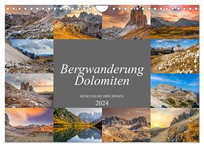 Bergwanderung Dolomiten rund um die Drei Zinnen (Wandkalender 2024 DIN A4 quer), CALVENDO Monatskalender von Meutzner,  Dirk