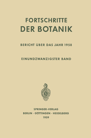 Bericht Über das Jahr 1958 von Beyschlag,  Wolfram, Büdel,  Burkhard, Cushman,  John, Francis,  Dennis, Lüttge,  Ulrich