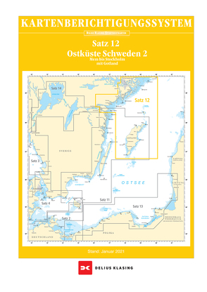 Berichtigung Sportbootkarten Satz 12: Ostküste Schweden 2 (Ausgabe 2021)