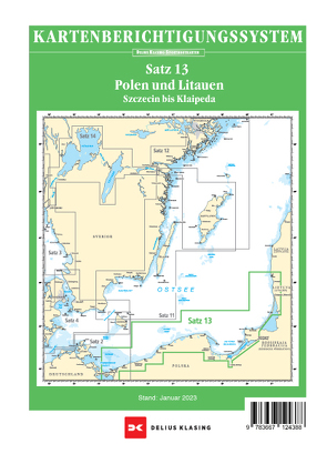 Berichtigung Sportbootkarten Satz 13: Polen und Litauen (Ausgabe 2023)