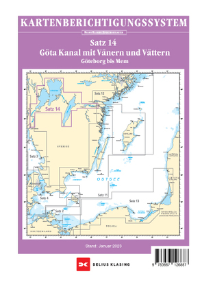 Berichtigung Sportbootkarten Satz 14: Göta Kanal mit Vänern und Vättern (Ausgabe 2023)