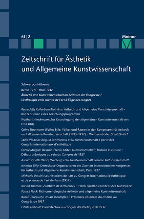 Berlin 1913 – Paris 1937. Ästhetik und Kunstwissenschaft im Zeitalter der Kongresse von Früchtl,  Josef, Moog-Grünewald,  Maria