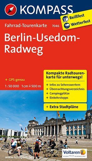 Fahrrad-Tourenkarte Berlin-Usedom-Radweg von KOMPASS-Karten GmbH