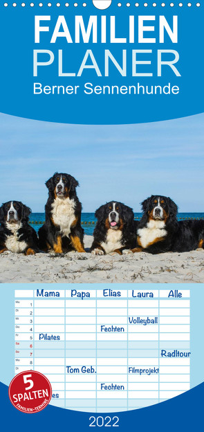 Berner Sennenhund 2022 – Familienplaner hoch (Wandkalender 2022 , 21 cm x 45 cm, hoch) von Starick,  Sigrid