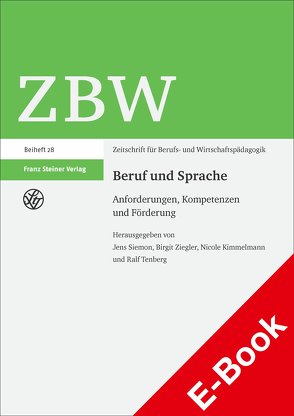 Beruf und Sprache von Kimmelmann,  Nicole, Siemon,  Jens, Tenberg,  Ralf, Ziegler,  Birgit