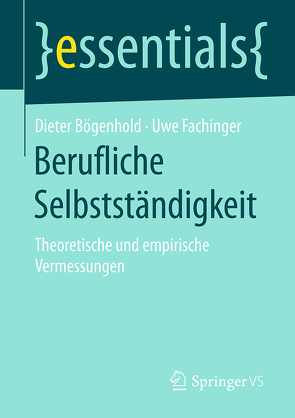 Berufliche Selbstständigkeit von Bögenhold,  Dieter, Fachinger,  Uwe