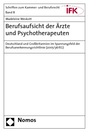 Berufsaufsicht der Ärzte und Psychotherapeuten von Weskott,  Madeleine