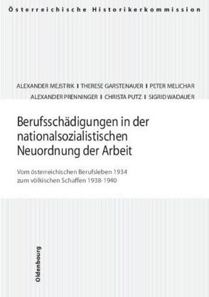 Berufsschädigungen in der nationalsozialistischen Neuordnung der Arbeit von Garstenauer,  Therese, Mejstrik,  Alexander, Melichar,  Peter, Prenninger,  Alexander, Putz,  Christa, Wadauer,  Sigrid