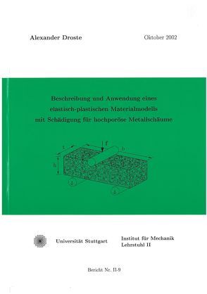 Beschreibung und Anwendung eines elastisch-plastischen Materialmodells mit Schädigung für hochporöse Metallschäume von Droste,  Alexander