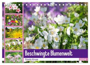 Beschwingte Blumenwelt (Tischkalender 2024 DIN A5 quer), CALVENDO Monatskalender von Kruse,  Gisela