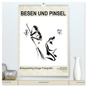 BESEN UND PINSEL Bodypainting Zenga Fotografie (hochwertiger Premium Wandkalender 2024 DIN A2 hoch), Kunstdruck in Hochglanz von fru.ch,  fru.ch