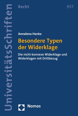 Besondere Typen der Widerklage von Hanke,  Annalena