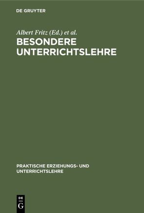 Besondere Unterrichtslehre von Boehm,  Karl, Fritz,  Albert