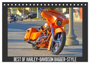 BEST OF HARLEY-DAVIDSON BAGGER-STYLE (Tischkalender 2024 DIN A5 quer), CALVENDO Monatskalender von Wolf,  Volker