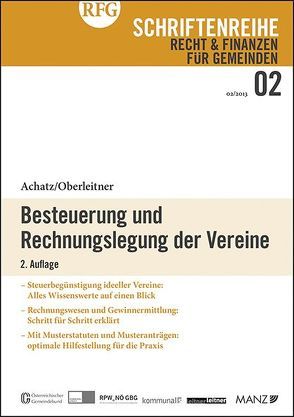 Besteuerung und Rechnungslegung der Vereine von Achatz,  Markus, Oberleitner,  Siegfried