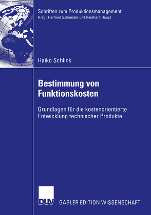 Bestimmung von Funktionskosten von Schlink,  Haiko