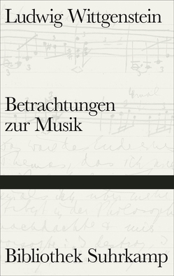 Betrachtungen zur Musik von Wittgenstein,  Ludwig, Zimmermann,  Walter