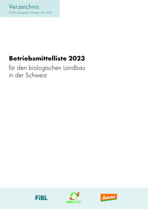 Betriebsmittelliste 2023 von Berger,  Tanja, Brändle,  Ivraina, Dittmann,  Marie, Kretzschmar,  Ursula, Leschenne,  Virginie, Maurer,  Veronika, Schneider,  Claudia, Speiser,  Bernhard, Tamm,  Lucius