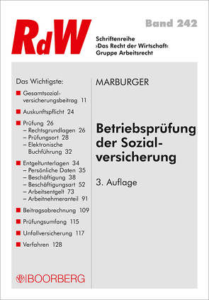 Betriebsprüfung der Sozialversicherung von Marburger,  Horst