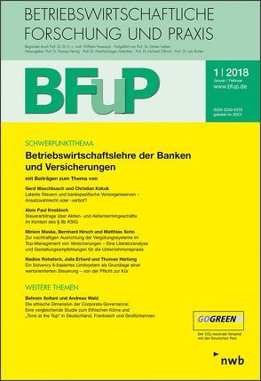 Betriebswirtschaftslehre der Banken und Versicherungen