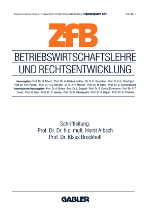 Betriebswirtschaftslehre und Rechtsentwicklung von Albach,  Horst, Brockhoff,  Klaus