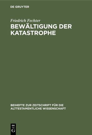 Bewältigung der Katastrophe von Fechter,  Friedrich