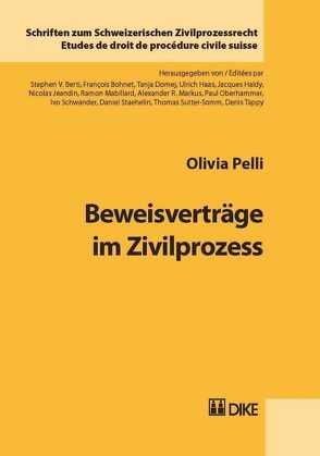 Beweisverträge im Zivilprozess von Pelli,  Olivia