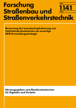 Bewertung der Innenhydrophobierung von Fahrbahndeckenbetonen als neuartige AKR-Vermeidungsstrategie von Fladt,  Matthias, Meyer,  Ivo, Weise,  Frank