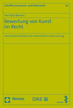 Bewertung von Kunst im Recht von Boecken,  Henriette