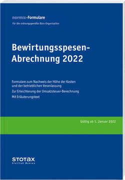 Bewirtungsspesen – Abrechnungen 2022, Formularblock