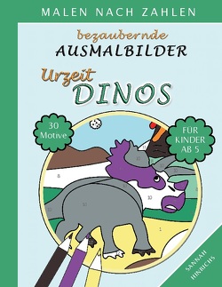 Bezaubernde Ausmalbilder Malen nach Zahlen – Urzeit-Dinos von Hinrichs,  Sannah