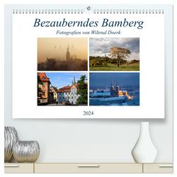 Bezauberndes Bamberg (hochwertiger Premium Wandkalender 2024 DIN A2 quer), Kunstdruck in Hochglanz von Doerk,  Wiltrud