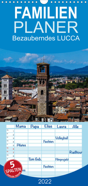 Familienplaner Bezauberndes Lucca (Wandkalender 2022 , 21 cm x 45 cm, hoch) von Hampe,  Gabi