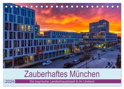 Bezauberndes München – Die bayrische Landeshauptstadt und ihr Umland. (Tischkalender 2024 DIN A5 quer), CALVENDO Monatskalender von Kelle,  Stephan