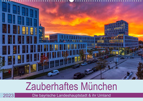 Bezauberndes München – Die bayrische Landeshauptstadt und ihr Umland. (Wandkalender 2023 DIN A2 quer) von Kelle,  Stephan