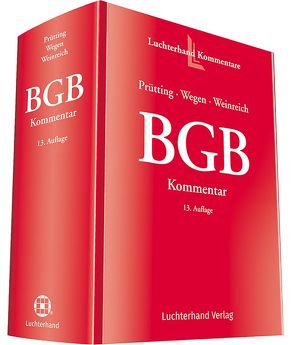 BGB Kommentar von Prütting,  Hanns, Wegen,  Gerhard, Weinreich,  Gerd