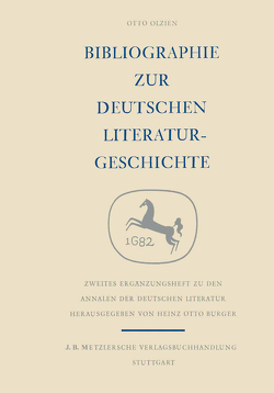 Bibliographie zur deutschen Literaturgeschichte von Olzien,  Otto