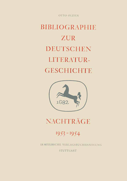 Bibliographie zur deutschen Literaturgeschichte von Olzien,  Otto