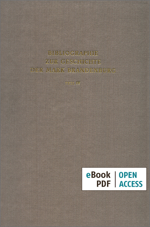 Bibliographie zur Geschichte der Mark Brandenburg von Schreckenbach,  Hans-Joachim