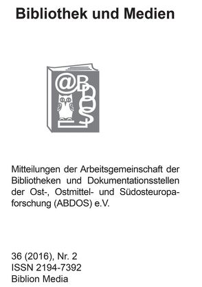 Bibliothek und Medien 36 (2016) Nr. 2-2