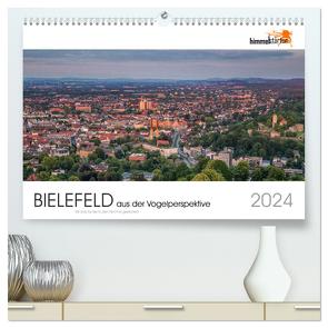 BIELEFELD aus der Vogelperspektive (hochwertiger Premium Wandkalender 2024 DIN A2 quer), Kunstdruck in Hochglanz von Inh. Sandra Finger,  himmelstarter