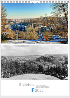 Bielefelder Fotomotive heute und damals mit historischen Ereignissen (Wandkalender 2022 DIN A4 hoch) von Kloss,  Wolf