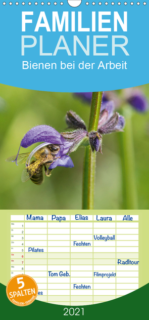 Bienen bei der Arbeit – Familienplaner hoch (Wandkalender 2021 , 21 cm x 45 cm, hoch) von Kropf,  Zlatko